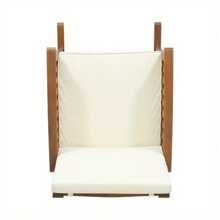 Rocking Chair With Cushions, Solid Acacia Wood Veneer