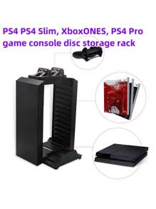 PlayStation 4 Console, PS4 Slim, XboxONES, PS4 Pro Storage Stand With Disc Slot And Dual Charging Station Compatible With PS4 Controllers - PS4 Disc Holder + Controller Dual Charging - View 7
