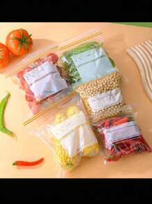 65 件（小号 40 件、中号 15 件、大号 10 件）透明拉链袋，密封食品储存拉链袋，适用于饼干曲奇糖果零食干果谷物谷物香料，便携式防漏食品保鲜容器，适用于冰箱，真空封口袋，厨房配件，适用于户外、露营返校