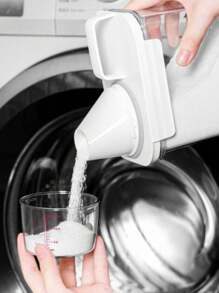 Airtight Laundry Detergent Powder Storage Box Clear Washing Powder Container With Measuring Cup Multipurpose Plastic Dispenser - White - View 9