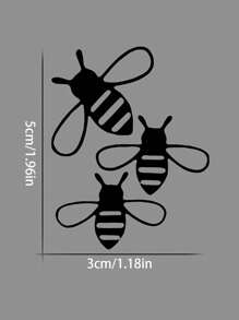Bee Rearview Mirror Decal,Car Stickers,Tiny Bee Sticker Waterproof Vinyl Mini Bee Sticker - Black - View 3