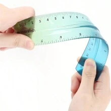 4件套20厘米软尺套装，包含测量尺、直角三角尺、等腰三角尺和量角器，渐变色设计，长度单位为厘米和英寸，适合办公室、学生和学校使用。 - 20cm - 查看 4