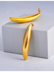 Exaggerated Minimalist Luxury Chic Elegant Long Teardrop Personalized Design Frosted Earrings, Fashionable Statement Earrings