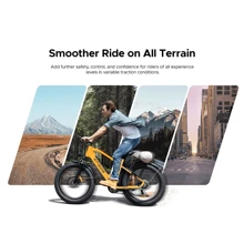 ENGWE E26 Step-Thru Electric Bike, 26'' X 4.0 Fat Tire, 48V 16AH Battery, 7 Speed, 750W Brushless Motor, 87Miles Range, 30MPH Mountain Bike For Women/Men Urban And Trail Environments - 藍色 - 查看 8