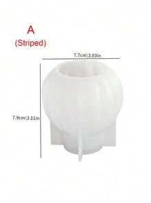 Molde de silicone para vaso de listras circulares criativo faça você mesmo, ornamentos para frascos de perfume de cimento feitos à mão, moldes de resina de gesso, moldes para vasos de flores de concreto, decoração para casa - molde de silicone branco - Ver 8