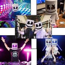 Máscaras Luz Led Halloween Marshmello Cosplay Disfraz - Verde - Ver 7