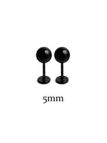 2个20G不锈钢球形耳钉，2-5mm扁平耳骨耳屏鼻环，女士耳部穿刺饰品 - 球平底耳釘 - 查看 32