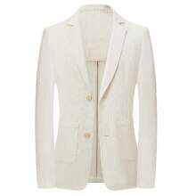 New Spring And Autumn Men's Business Casual Suit Jacket, Slim Fit Lightweight Blazer - Beige - View 1