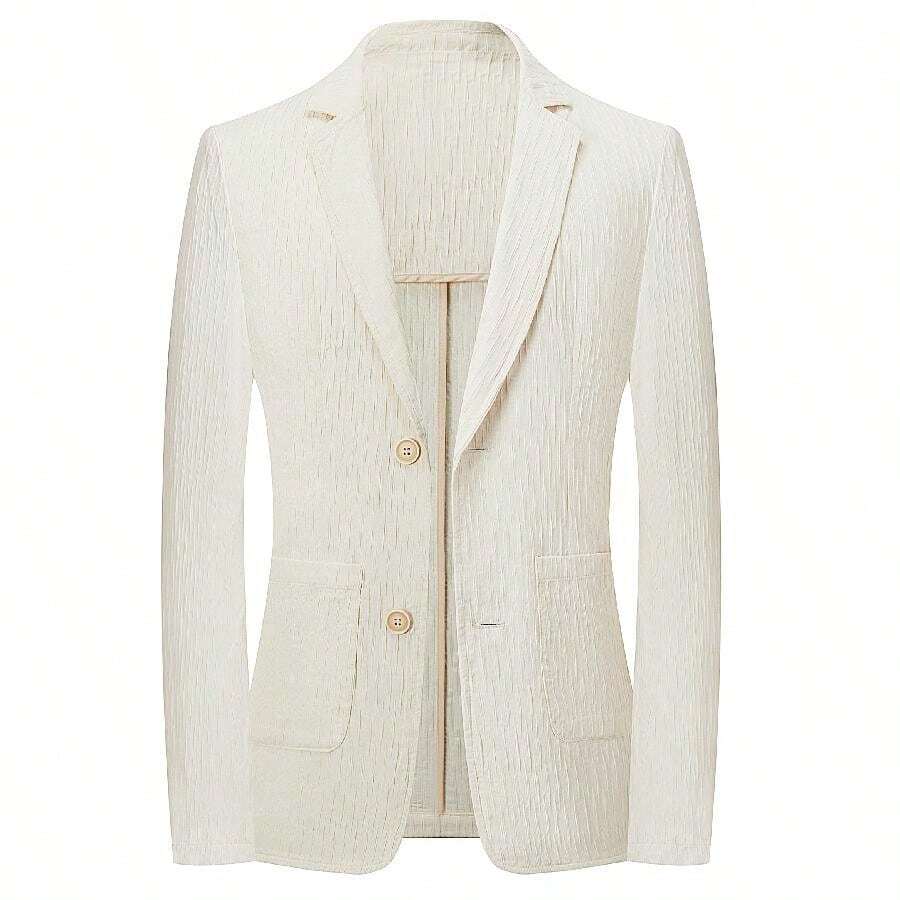 New Spring And Autumn Men's Business Casual Suit Jacket, Slim Fit Lightweight Blazer - Beige - View 1