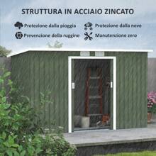 Outsunny Outdoor Sheds & Patio Storage - Green - View 4