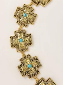 Dây thắt lưng thời trang dành cho nữ Dây thắt lưng bằng kim loại hợp kim trang trí cho áo sơ mi, váy và áo phông dài - Đồng - Xem 6