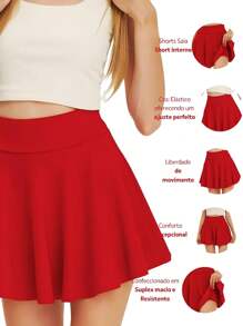 Women Sports Skirts & Skorts - Maroon - View 6