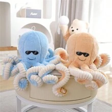 Lovely Sunglasses Simulation Octopus Plush Toy Soft Stuffed Animal Kawaii Octopus Dolls Home Accessories Cute Doll Gifts