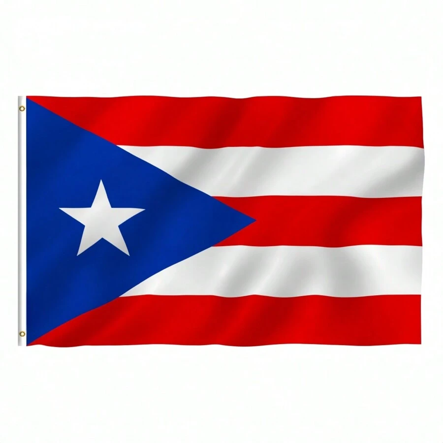3x5Ft Puerto Rico Flag, Double Side Printed Hanging Banner Flags With Grommets, Polyester Material, Vivid Color And UV Fade Resistant, Puerto Rican Flag Decoration, Room And Outdoor Garden Falg Decor, Holiday Decoration