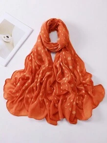 1件波西米亚风女士提花黑色围巾头巾，适合各种场合，秋冬季节适用。 - 彩色 - 查看 14