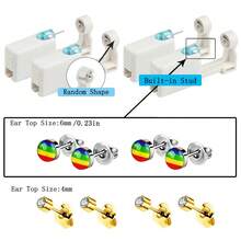 8pcs/Sets Ear Piercing Kit Disposable Self Ear Piercings Gun Kit Tool With Built In Ear Stud - White - View 5