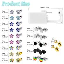 8pcs/Sets Ear Piercing Kit Disposable Self Ear Piercings Gun Kit Tool With Built In Ear Stud - White - View 7