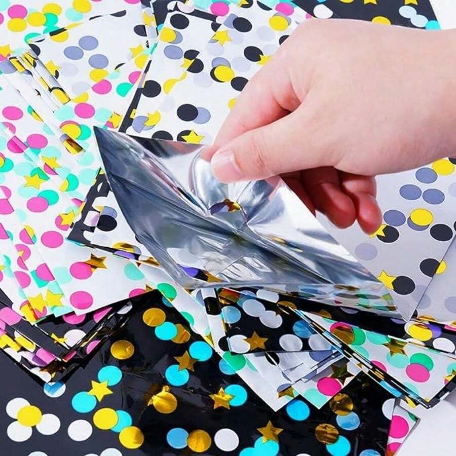 12pcs Happy Birthday Party Aluminum Foil Gift Bags, Small Favor Bags