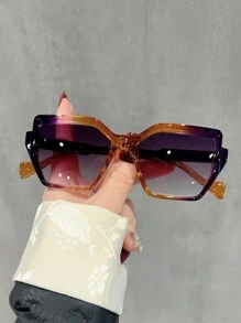 1pc Women's Fashionable Square Eyeglass Frame, Glasses, Face-Flattering, Skin-Enhancing