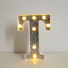 1 pieza 21/16cm Lámpara de letra, lámpara de decoración de escritorio, lámpara de letra de lentejuelas brillantes, regalo sorpresa para amigas, hermanas, novios, padres, niñas, lámpara de decoración de cocina, lámpara de atmósfera de restaurante, lámpara de atmósfera de dormitorio romántico luminoso, luz rosa de color cálido, regalo favorito y popular de luz nocturna, regalo de cumpleaños, lámpara de atmósfera de fiesta, lámpara de decoración de cumpleaños feliz, lámpara de fiesta - amarillo - Ver 36