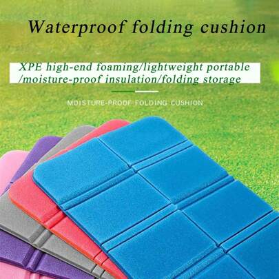 1PCOutdoor Folding Cushion Portable, Cool, Moisture-Proof Foam, Grass Field, Small Seat Cushion, Floor Mat, Bus Carry-On Fart Cushion