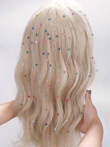 Hair Bedazzler Kit Herramienta De Peinado De Bedazzler Gem Stamper Hair Con Grapadora Diamond Sparkle Juego De Grapadora De Pelo(1 Herramienta +  Gemas)