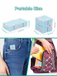 Cubo mágico 2x2 creativo Infinity Cube en color pastel para ejercitar y aliviar el estrés en los dedos de adultos, regalos y juguetes - Normal - Ver 8