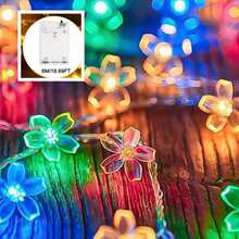 1Pc 10LED/20LED/30LED/40LED Đèn LED Dây Hoa Anh Đào Hoạt Động Bằng Pin Trong Nhà Không Khí Cổ Tích Đèn LED Hoa Cho Sân Sau Sân Vườn Tiệc Trong Vườn Phòng Ngủ Phòng Khách Lớp Học Trang Trí Cắm Trại - Nhiều màu - Xem 19