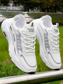 男鞋，網絡運動鞋，男鞋夏季2024休閒透氣，輕質，防滑，吸震跑步鞋 - 灰色 - 查看 1