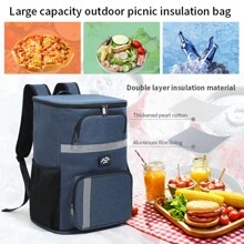 Túi đựng đồ ăn trưa cách nhiệt và chống dầu dễ thương in hình quả dâu tây và cơm chiên Túi tổ chức trường học Túi đựng giáo viên Túi lớp học Túi tổ chức lớp học - Xám - Xem 5