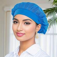 1 件透气网眼发网帽，360 度空气循环工作帽，防尘舒适厨师帽，弹力宽边，车间工作网帽，餐厅工厂帽，食品加工头套 - 多色 - 查看 8