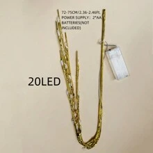 1 pièce Guirlande lumineuse LED de 72 cm de hauteur avec 20 lampes, décoration alimentée par batterie pour chambre à coucher, anniversaire, intérieur, mariages, fêtes, vacances, vases à fleurs, cadeaux, lumières scintillantes colorées, lumières de fée, décoration d'Halloween, décoration de maison, décoration de fête, décoration d'Halloween, décoration de chambre, décoration de jardin d'Halloween pour cadeau de fée - Prune - Voir 19