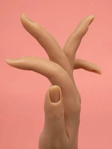 Nail Practice Hand For Acrylic Nails Silicone Hands Training Fake Nail Hand Model Veikmv - Ginger - View 4