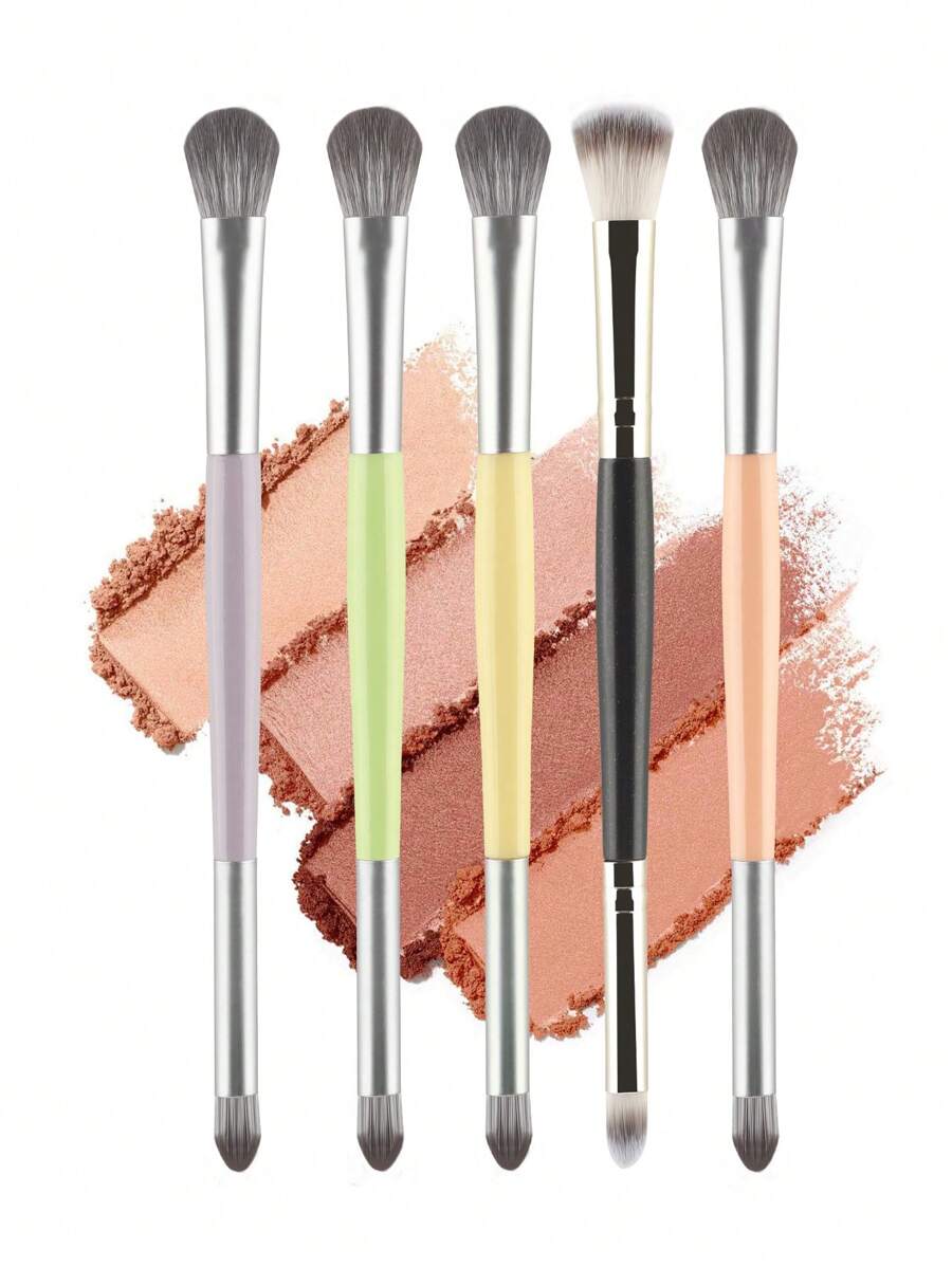 1 chiếc cọ phấn mắt hai đầu, cọ trang điểm mắt siêu mềm để tán, làm nổi bật, dễ mang theo khi đi du lịch, hai trong một - Nhiều màu - Xem 1