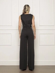Women Two-Piece Outfits - 黑與白 - 查看 3
