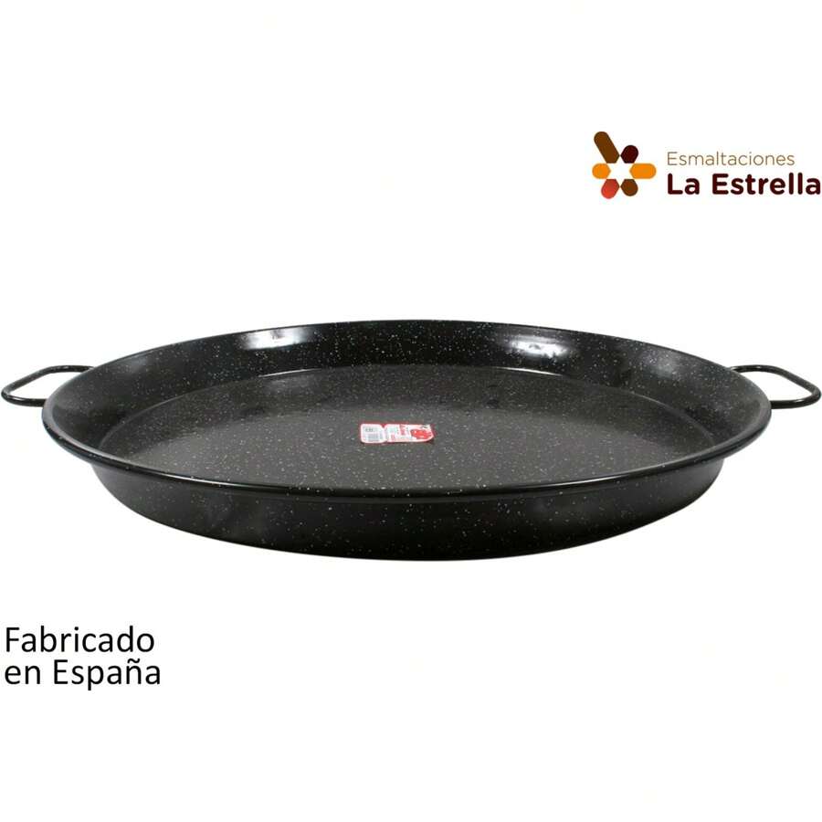 Valencian Marbled Paella Pan 60Cm 19 Servings Vitrified Steel Classic Valencian Design And Uniform Heat Distribution | Valencian Paella Pan With Non-Stick Surface And With Style And Tradition - Nhiều màu - Xem 1