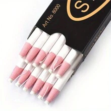 12白色切裁縫粉筆織物馬克筆縫紉粉筆服裝鉛筆蠟筆適用於DIY服裝工具配件 - 白色 - 查看 1