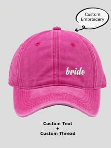 Embroidered 'Bride' & 'Babe' Hats For Bachelorette Celebrations, Bridal Party Baseball Caps - Vintage Baseball Cap - View 11