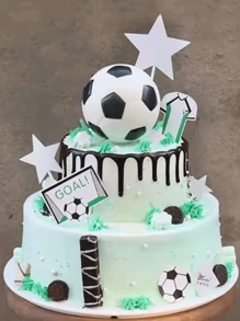 1 pieza Copa de pastel de fútbol con diseño de balón de fútbol, decoración de torta de fútbol para tema de fiesta de fútbol, decoración de pastel para cumpleaños de hombres, topper para cupcakes - Blanco y Negro - Ver 8