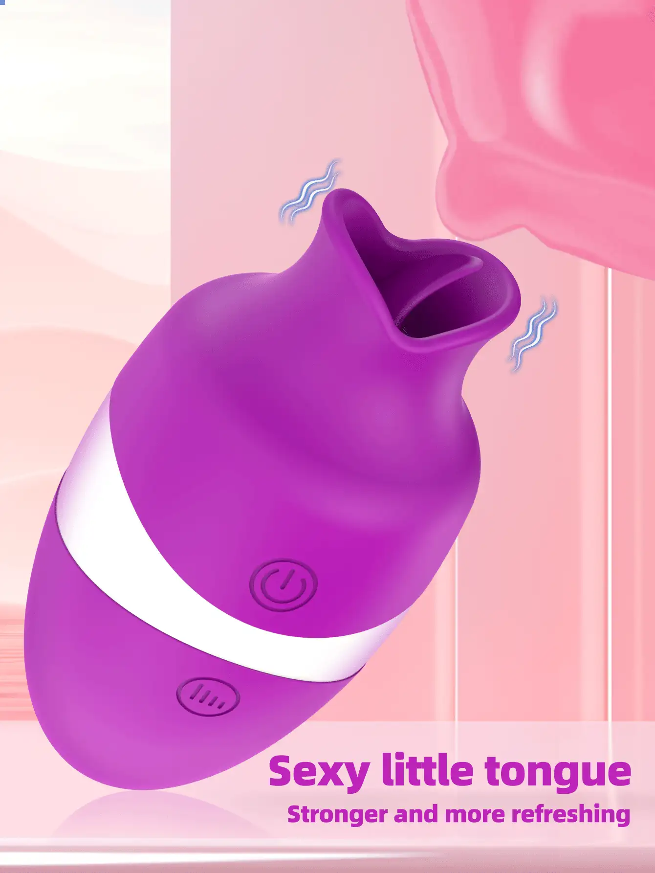 Licking Vibrator, Tongue Licking Clitoral Sex Toy, Sucking Stimulator, 2-In-1 Adult Female Toy, Oral Sex Licking Clitoral Sex Toy, Sucking And Licking Vibration With 7 Vibration Speeds & Clitoral Sucking Tongue Vibrating Sex Toy. - Purple - View 3
