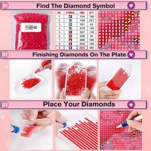 Bộ tranh nghệ thuật kim cương 5D tùy chỉnh, Hình ảnh kim cương tròn khoan đầy đủ Thủ công DIY, Quà lưu niệm tùy chỉnh bất kỳ hình ảnh nào, Trang trí hoàn hảo cho tường nhà và phòng cưới - trắng - Xem 6