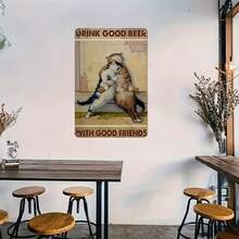 1入WITH GOOD 金屬標誌（8''x12''/20cm*30cm），房間標誌，室外樂趣復古標誌，室外標誌，家居裝飾標誌，酒吧家居裝飾，裝飾標誌，農舍標誌，辦公室標誌，教室標誌。用於咖啡廳客廳牌匾 - 多色 - 查看 6