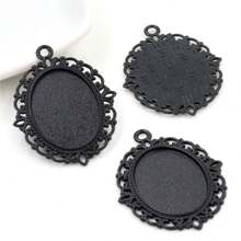 10pcs Pendant Blank Base Setting Tray Fits 18x25mm  Cabochon DIY Jewelry Making Accessories Findings - 18x25mm Oval - View 15