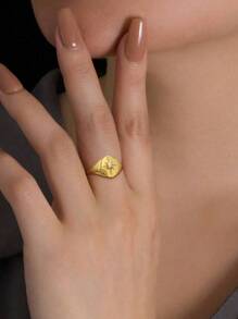 1pc S925 Sterling Silver Vintage Personalized Five-Pointed Star Ring For Women Promise Ring Fine Jewelry Gift For Girls Ladies Jewelry - Hexagram Ring - View 5