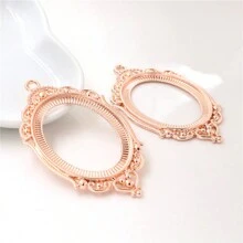 5 pièces Base de pendentif vide qui convient à des pendentifs de 30x40mm. Accessoires en métal creux pour la création de bijoux DIY