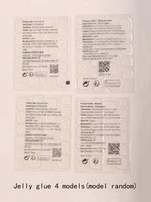 24 uñas postizas en color rojo cereza ovaladas y cortas, un pegamento para uñas, un set de arte de uñas y un esmalte de uñas - Multicolor - Ver 5