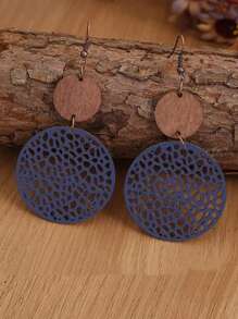 Hoa tai hình tròn thả rỗng - Nhiều màu - Xem 2