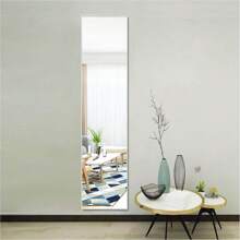 LIVINGANDHOME Living And Home Metal Frame Over The Door Full Length Mirror - White - View 8