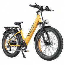 ENGWE E26 Step-Thru Electric Bike, 26'' X 4.0 Fat Tire, 48V 16AH Battery, 7 Speed, 750W Brushless Motor, 87Miles Range, 30MPH Mountain Bike For Women/Men Urban And Trail Environments - 黃色 - 查看 3