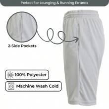Men's 5-Pack Lightweight Breathable Moisture Wicking Mesh Shorts - 黑色 & 卡羅萊納藍 & 木炭色 & 紅色 & 銀色 - 查看 3